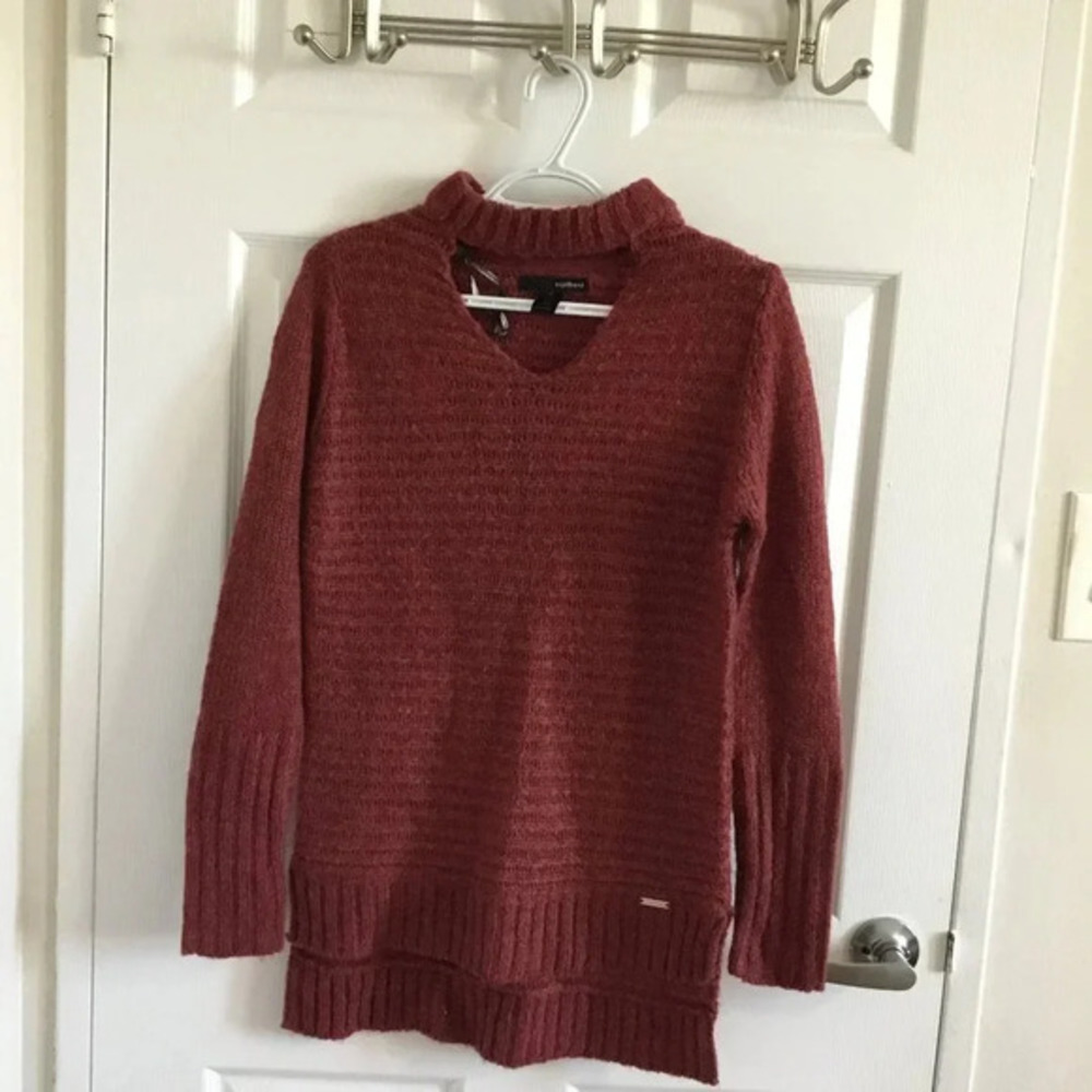 Exgirlfriend Cozy Kint V-neck Red Sweater -  Size S